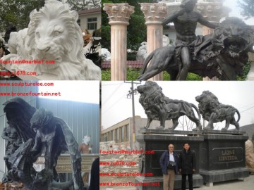 Bronze Lions Sculptures