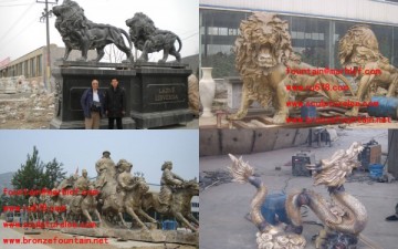 Marble Lion Sculptures